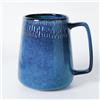 Cteahrow Tazza da caffè in ceramica da 24 once ， Tazza da caffè al latte grande Tazza da tè glassa liscia per cacao Cappuccino Latte Cereali ， Lavabile in lavastoviglie Adatto al microonde (azzurro)