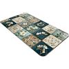 Comart - Tappeto Cucina Austin - Impermeabile - Antiscivolo - Antimacchia - Lavabile in Lavatrice - Passatoia in Poliestere - per Corridoio e Cucina - Made in Italy - Cementine Azzurre - 50x130 cm