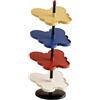 MotiveTech Scarpiera verticale con organizer angolare indipendente a forma di farfalla, salvaspazio per armadietti di dormitori e piccoli spazi, 4 Colori, 4 Livelli