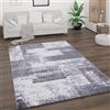 Paco Home Tappeto Salotto Pelo Corto Stile Vintage Astratto Design Moderno Geometrico Motivo Diamante, Dimensione:160x220 cm, Colore:Grigio 2