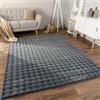Paco Home Moderno tappeto soffice e morbido da soggiorno Bubble con pelliccia a pelo alto Disegno geometrico effetto alto-basso, Dimensione:160x220 cm, Colore:Antracite 3