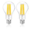 Generico Lampadina LED E27 Filamento, A70 Bianco Caldo 2700K 18W Equivalente 200W, 3000 Lumen, Non Dimmerabile, Base E27, 138x64mm, Confezione da 2 (2700K)