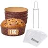 FAH FAMILY AT HOME FAH - Kit Stampo Panettone Basso (5pz x 1kg) + Spillone Panettone