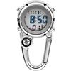 JewelryWe Orologio digitale con clip per uomo e donna, mini orologio da tasca con fibbia per cintura, per medici, infermieri, chef
