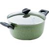 PRESTIGE - Pentola Eco Antiaderente - Antiaderente a Base Vegetale - Riciclata e Riciclabile - Senza PFOA - Induzione - 24 cm/4,5 litri