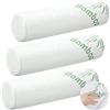 Bucherry Confezione da 3 cuscini cilindrici in memory foam per cervicale, in bambù, per letto, con copertura rimovibile e lavabile, per dormire, viaggi, yoga, gambe lombari, 45 x 10 cm