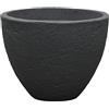 Dehner Vaso Stone, Ø 50 cm, altezza ca. 39 cm, plastica, antracite