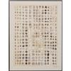 Kare Quadro da parete di design con glitter curtain, beige, rettangolare, incorniciato, fatto a mano, unico, arte astratta, decorazione da parete, design moderno, camera da letto, cotone, acrilico,