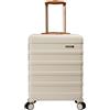 Cabin Max Anode 55 x 40 x 20 cm, trolley a mano, leggero, custodia rigida, trolley con 4 ruote, lucchetto a 3 cifre (crema/marrone 55 x 40 x 20 cm, 40 L)