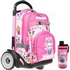 Shout Zaino Trolley Sganciabile 2 in 1 per Bambini Scuola Elementare e Media con Ruote in Gomma, 4 Scomparti e Portaborraccia - D-Touch Magic Kawaii Cup C/Clip-On 32x20x43 cm 28L