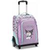 Maricart Zaino Trolley Scuola Elementare Kuromi 34,5x21x45 cm - Trolley Duo con Ruote in Gomma e Manico Telescopico - Zainetto Bambina Anno 2026/2027