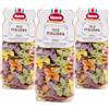 LIVERA- Papillon 6 Colori pasta di semola di grano duro, pasta a lenta essiccazione, pasta italiana, lavorazione artigianale, pack da 3 x 500gr