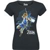 Bioworld The Legend Of Zelda Breath Of The Wild - Link With Arrow Maglia donna nero S