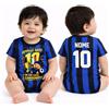 PELUSCIAMO Body Nero Azzurro Appena Nata Nato e Ho Gia Vinto Il Campionato | NeroAzzurri Campioni D'Italia | Personalizzato Nome e Numero PS 32768-INT-010