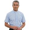 Holyart Camicie Clergyman: Camicia clergy fil a fil celeste manica corta, 42 cm - 16.5 inc. - L