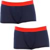 Bikkembergs Pack-2 Boxer da Uomo anatomici con Nastro alla Moda sul Davanti BKK1UTR04BI