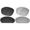 LenzReborn Sostituzione Lente Polarizzata per Occhiali Da Sole Oakley Straight Jacket 2007 - Più opzioni, nero scuro + grigio argento, Taglia unica