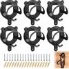 PORFOYO Equestrian Bridle Hanger - Supporto per briglie per cavalli, 6 pezzi, con tubi e vite, supporto per briglia, in metallo, per camera di sella, fienile, stalla (nero)