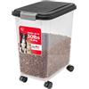 IRIS USA Iris Ohyama, Contenitore per Crocchette Ermetico, 30L/11kg, Nero, Ermetici, Plastica, con Coperchio, Per Cibo per Gatti, Cani, Cibo secco, Crocchette, Dolci, MP-8