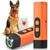 FiTspi Dispositivo anti-abbaio per cani, 2 in 1, dispositivo USB ad ultrasuoni per cani, deterrente per l'abbaio del cane, con display HD e torcia a LED, strumento di addestramento umano per cani di