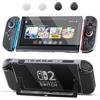 PAWDIARY Clear Switch 2 Case Cover Kit di accessori per Nintendo Switch 2 Gen, include Slim PC Switch 2 Protector, HD Screen Protector e 4 Thump Caps, 2025 Modello Switch antigraffio Skin
