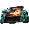 PALPOW Controller Switch luminoso - Compatibile con Nintendo Switch/OLED, design ergonomico Luminpad, Joypad monoblocco, RGB, Turbo, Mapping - Nero a Nido d'Ape