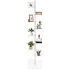 YISSALE Libreria in acrilico a 9 livelli, 173,5 cm, torre di libri verticale, girevole a 360°, stretta, torre di libri trasparente per casa, soggiorno, cucina, bagno