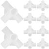 ARTSEWPLY Set di 10 connettori a 4 vie per bastoni in plastica, diametro interno 13 mm, giunzione rinforzata per armadio in tessuto e scarpiera, accessori per