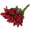 Generico Fiorellini per bomboniera 144 Pistilli | Vari Colori | Fiori per BOMBONIERE Mini Berry Shiny Eventi Matrimonio Battesimo Comunione (Rosso)
