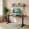 pro.tec Scrivania Regolabile in Altezza 72-117 cm a Sollevamento Elettrico con Funzione Memoria Postazione di Lavoro Rettangolare a Forma di L 160x75 cm Tappetino per Mouse - Effetto Noce