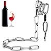 Generisch Portabottiglie per vino - portabottiglie sospese in ferro con catena a maglie - porta bottiglie di vino creativo per la conservazione del vino, vino da tavolo design a catena in ferro