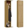 BDW HAGA - Armadietto guardaroba, altezza 238 cm, larghezza 50 cm, profondità 35 cm, modulare, corridoio, scarpiere e giacche