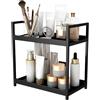 Generico Organizzatore desktop - Organizzatore di stoccaggio verticale slim, scaffale da scrivania a doppio strato | Versatile display stand per cucina e bagno, trucco, spezie, forniture per ufficio, moderno s