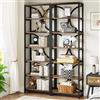 Tribesigns Libreria Verticale a 6 Ripiani, altezza da 78,74 H in legno, con cornice in metallo, unità di scaffalatura per display freestanding, per spazi piccoli, camera da letto, casa ufficio (2