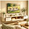 KSYGINXD Mobile TV Sospeso, Mobile TV A Parete, Mobile TV Basso In Piedi O Sospeso, Console TV Per Centro Di Intrattenimento, Per Soggiorno E Ufficio(bianca,240x24x20cm)
