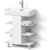 Livinity Mobiletto per lavabo Fucino, Bianco, 60 x 70 cm con 6 ripiani