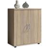 MERCATONE GERMANVOX da oltre 40 anni arr Mobile multiuso moderno | 2 ante e ripiano interno | Armadietto salvaspazio per Soggiorno, Sala da Pranzo, Corridoio e Ingresso | 60x30x70 cm (LxPxH) Rovere