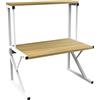 LANTUS Scaffale per Forno a Microonde, Mensola per Forno a Microonde Scaffale della Microonda della Cucina Organizzatore a 2 Ripiani, Fino a 25 kg (65 * 54 * 30cm -Walnut Yellow)