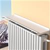Leaceuv Mensola Sopra Termosifone,Radiatore Scaffale,Mensola Radiatore n Metallo,Senza Forare,Antifumo Antipolvere,per Domestico Ufficio Cucina Camera Corridoio Appartamento(14cm wide,L 100cm/39.3in)