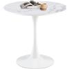 anrekl Tavolino da cucina, tavolino da pranzo per cucina, sala da pranzo, soggiorno, ufficio, semplice tavolino per 2-4 persone, piano in marmo