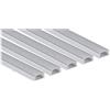 Tecno&Led® -10 METRI 5x2 Profilo Alluminio Piatto CC-32 per strip LED (Lunghezza: 5X2m - Copertura: Opaca)