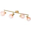 QAZQA vidro - Faretto Art déco - 4 luce - L 77 cm - Rosa - Art déco - Soggiorno I Camera da letto I Sala da Pranzo I Cucina