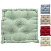 Tata Home Cuscino per Sedia 60x60 cm Cuscino Mattonella Sedia da Interno ed Esterno Cuscino Pavimento Materasso Trapuntato Imbottito Altezza 10 cm Mod. Big Colore Verde Salvia