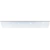 EGLO Pannello LED Calemar-S, lampada da soffitto rettangolare effetto cristallo, plafoniera in plastica e metallo di colore bianco, lampada da incasso per ufficio e cucina, bianco neutro, 100 x 24 cm