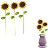 ZHERIKAH 3 Pezzi Girasoli Finti per Decorazioni, Fiori ad Uncinetto, Regalo Girasole, Adatto Come Regalo per Persone Importanti in Occasione Della Festa Della Mamma o Festa Dell'insegnante