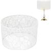 Hapivida Paralume In Metallo, Paralume Cavo Moderno Semplice Sfumatura di Luce Decorativa Semplice per E14 Lampadine E27 (Bianco)