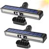 BORDEAG Lampade solari per esterni con rilevatore di movimento, 2 clip per lampada solare da giardino, 3 modalità di sicurezza a energia solare, luci solari per esterni con supporto per applique,