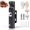 CPROSP 1 Pcs Posacenere da Muro Esterni 28,5 * 6,4cm, Posacenere da Parete per Esterno in Acciaio Inox, per Giardini, Cortili, Balconi, Ville Controllo, Degli Odori (Nero)