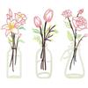 Generic 3 pezzi in metallo fiore arte da parete boho decorazione domestica minimalista sculture da parete elegante design floreale robusta costruzione in metallo bohemien decorazioni estetiche per soggiorno