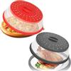Aieraczy 2 Pezzi Copertura per Microonde Pieghevole, Coperchio Microonde Antischizzo, Piatto per Microonde Per Riscaldamento a Microonde